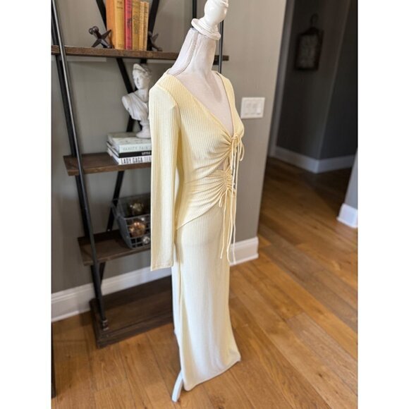 Significant Other Marie Bodycon Maxi Dress Butter Cream Womens Size 4 - Picture 8 of 12